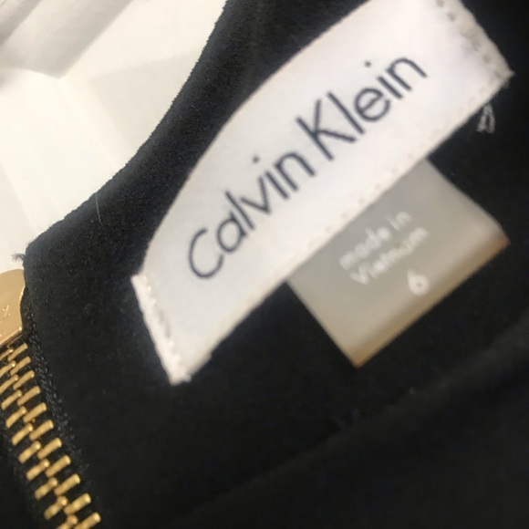 Calvin Klein Closed Shoulder Black Sheath Dress - Picture 6 of 7